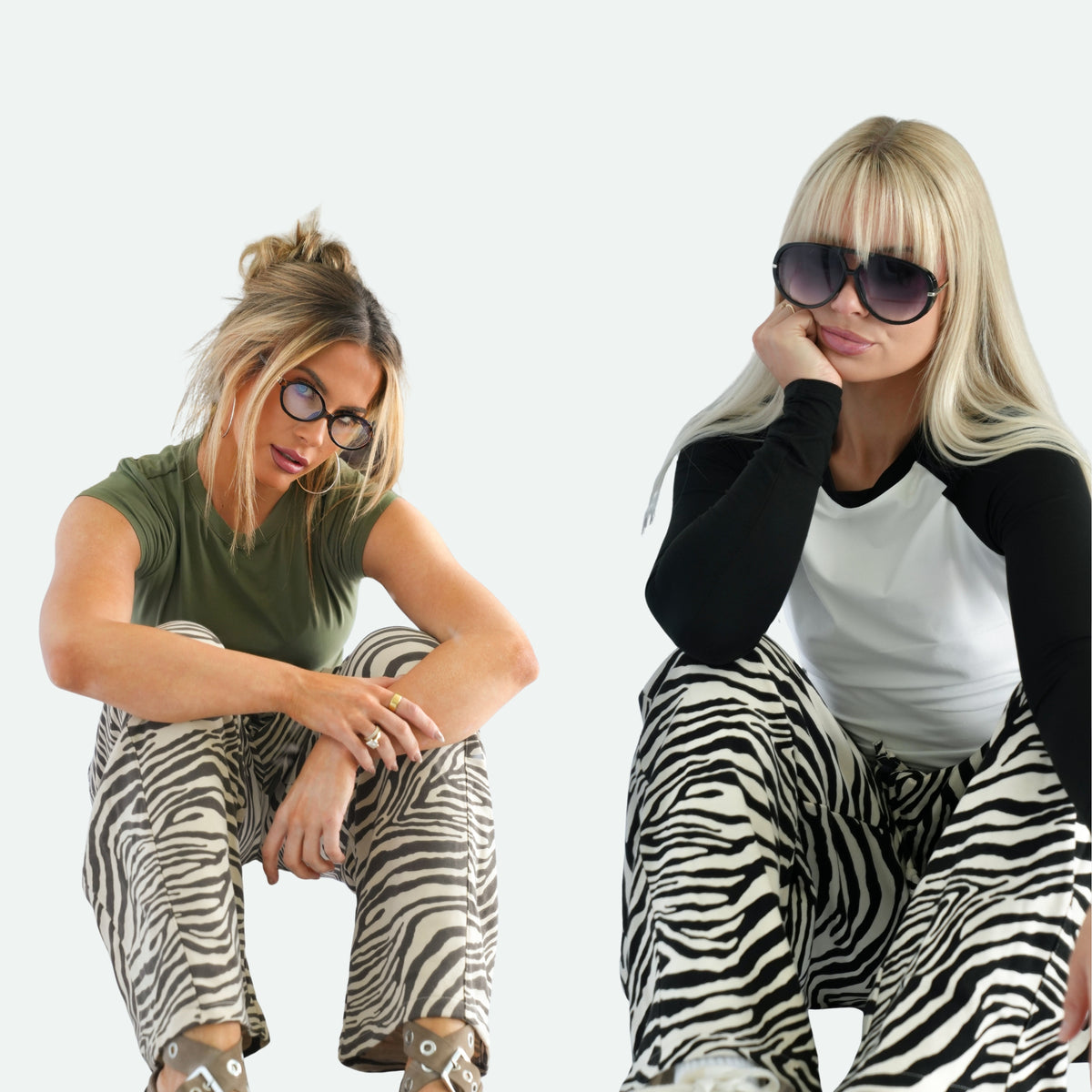 the wild card barrel sweatpants (black+tan)