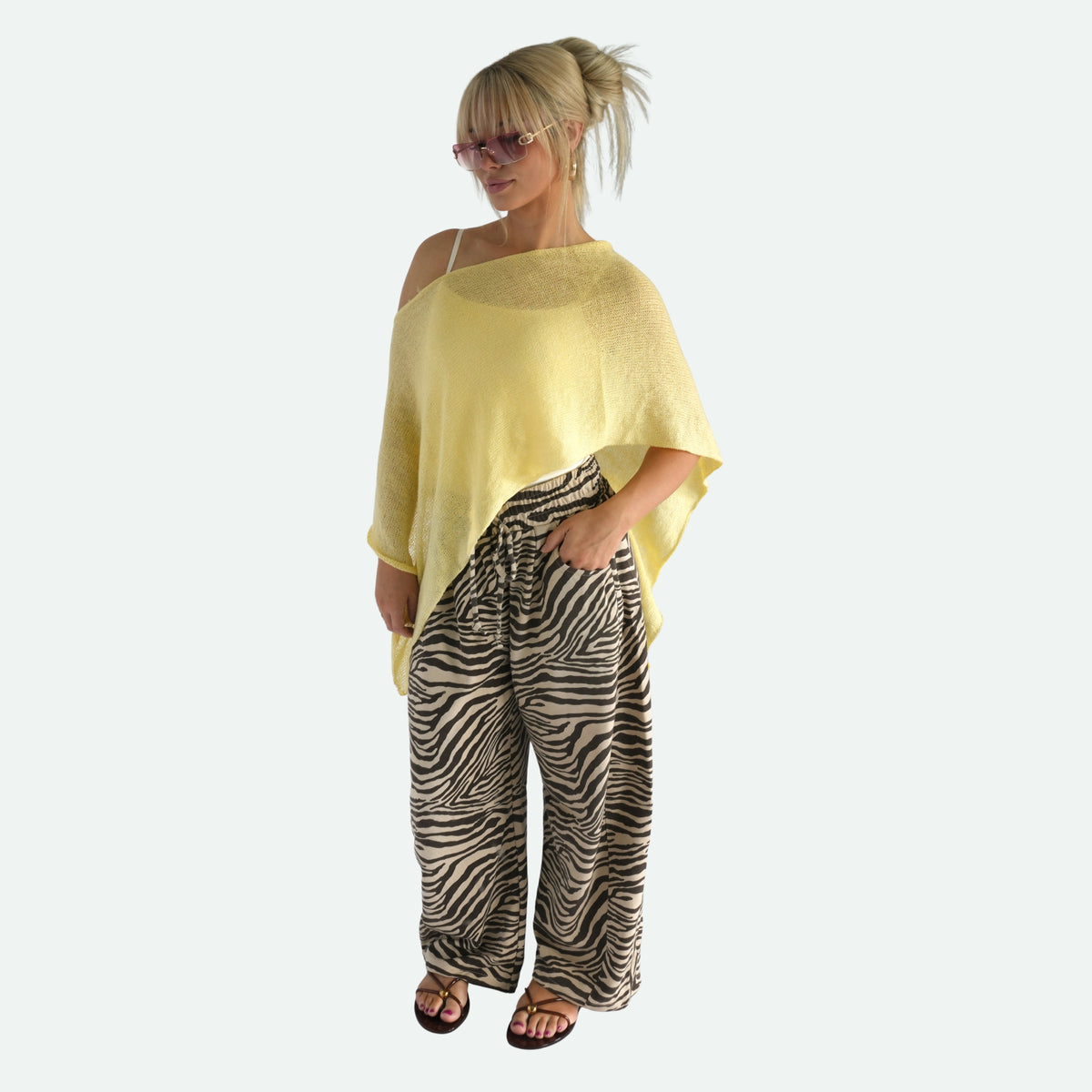 the wild card barrel sweatpants (brown+beige)