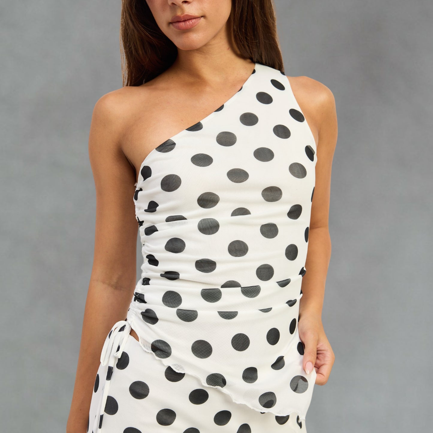 two point conversion one-shoulder top
