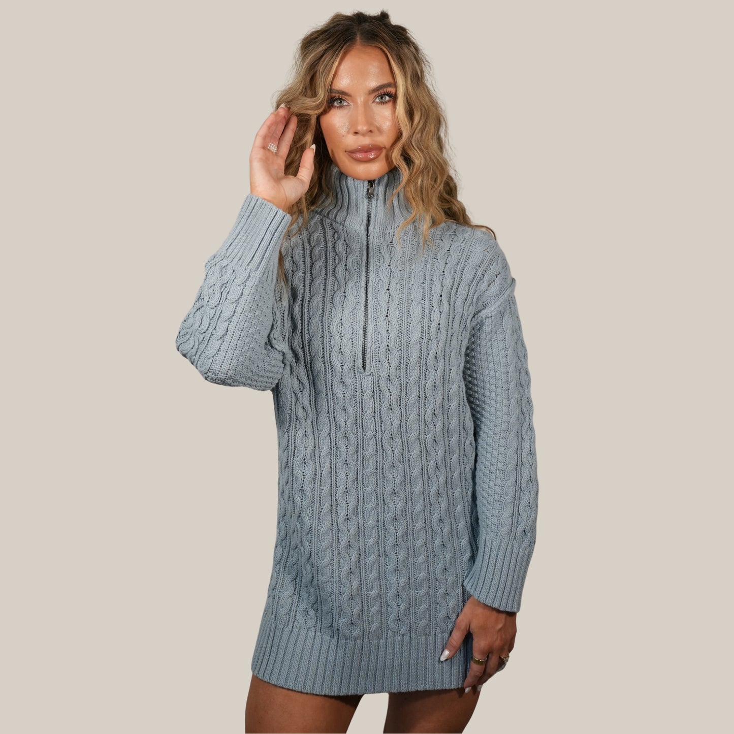 the “edge of seventeen” sweater dress