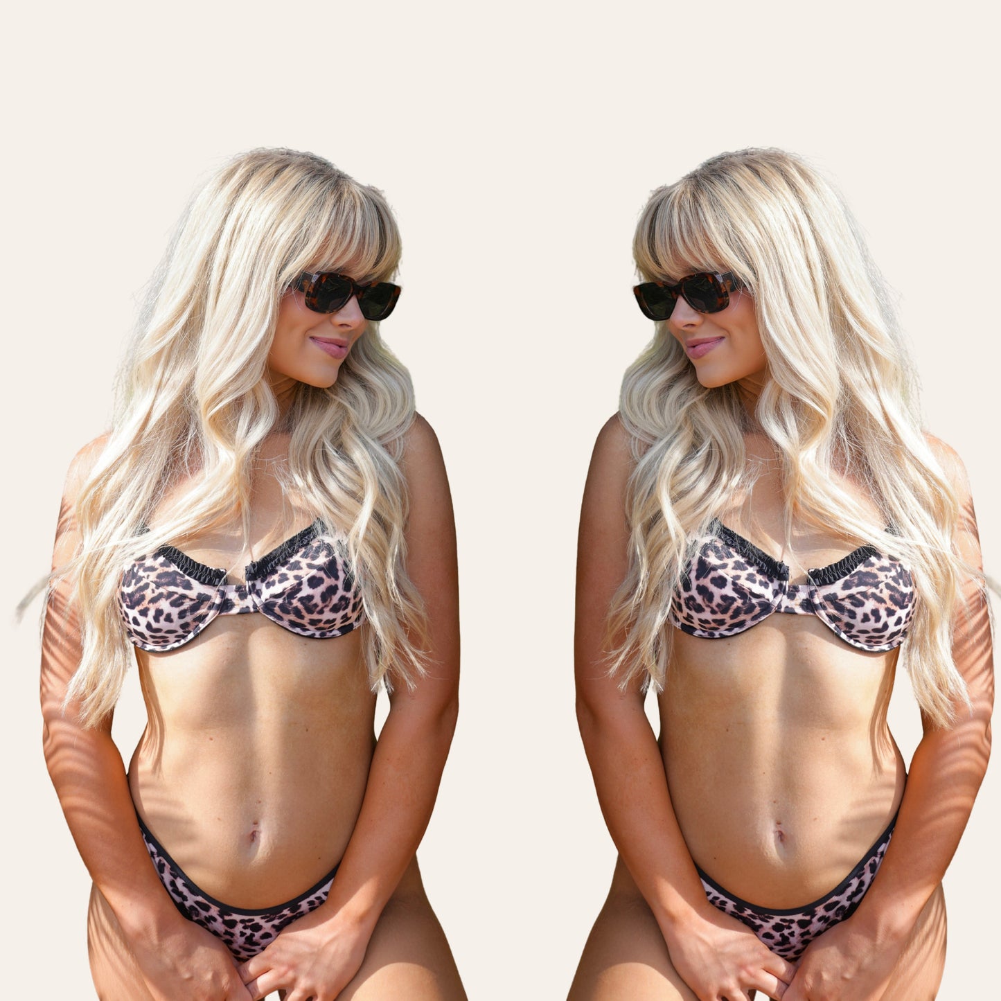 the sauvage leopard bikini set