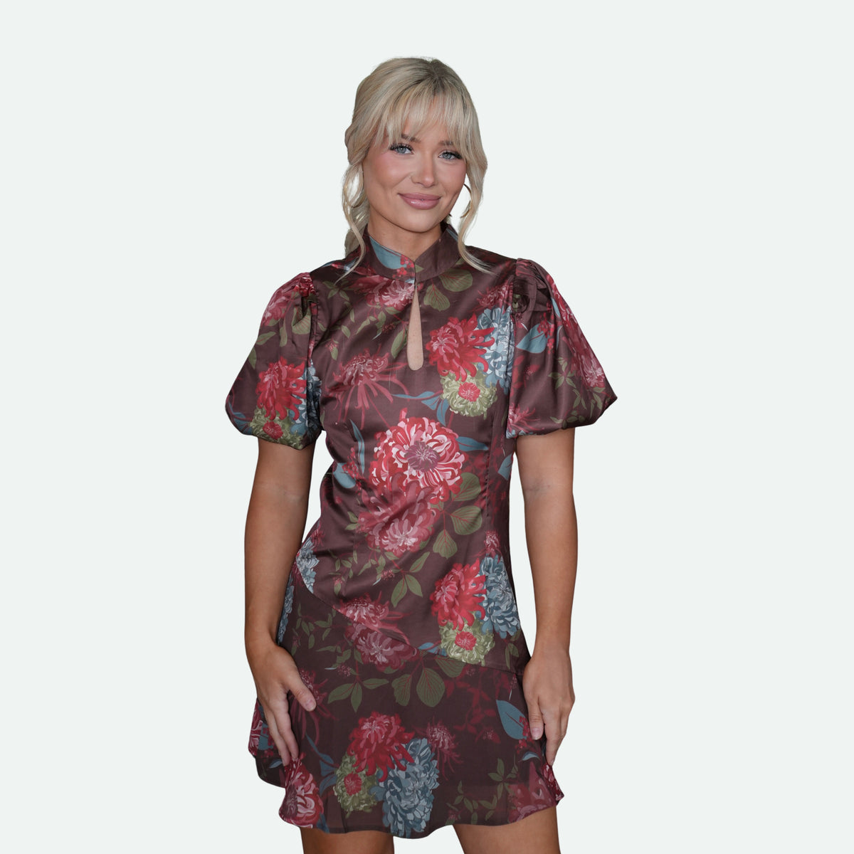 HEIRLOOM HOUR FLORAL MINI DRESS
