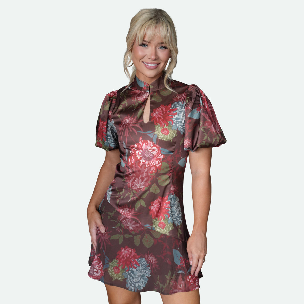 HEIRLOOM HOUR FLORAL MINI DRESS