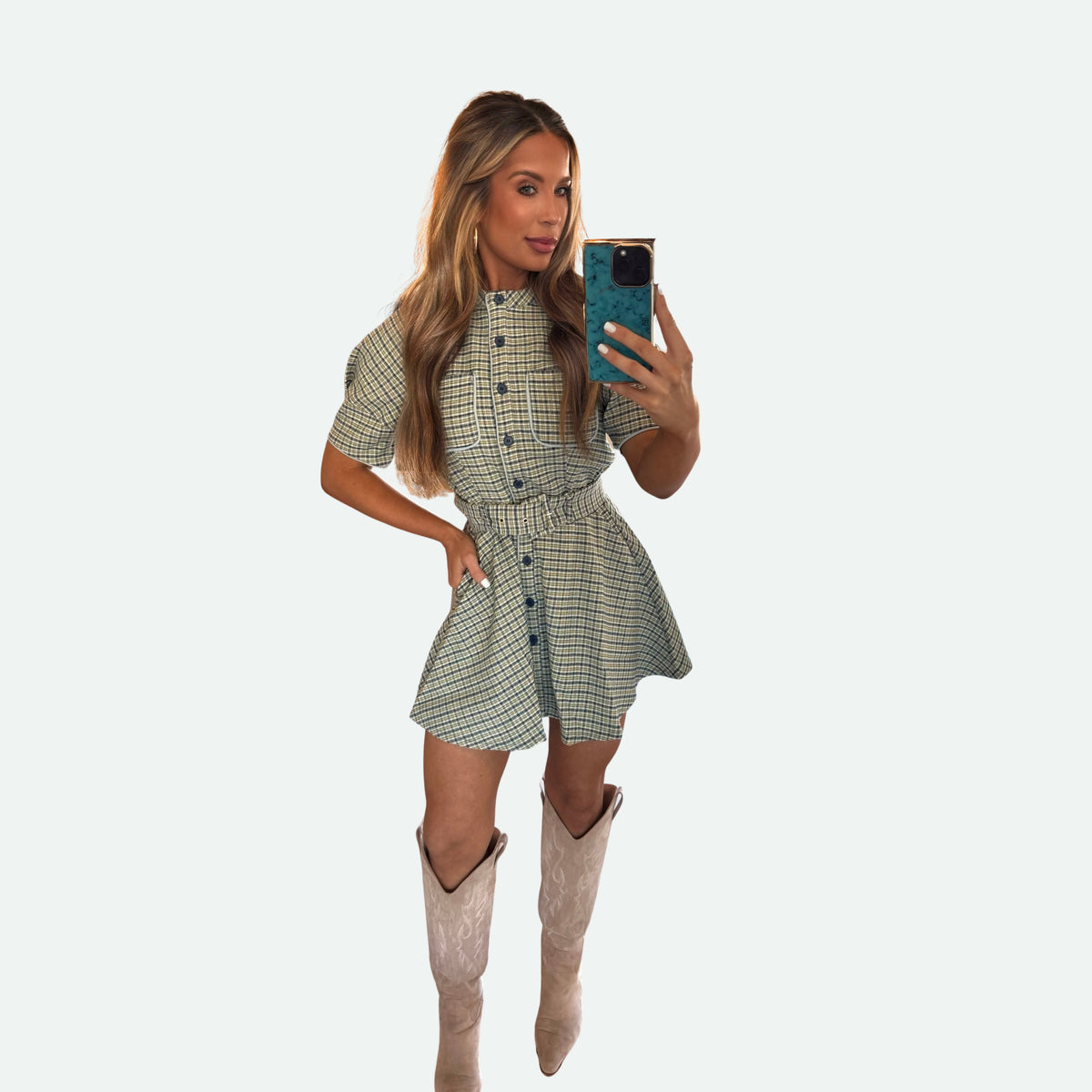 PRETTY PRIVILEGE PLAID MINI DRESS
