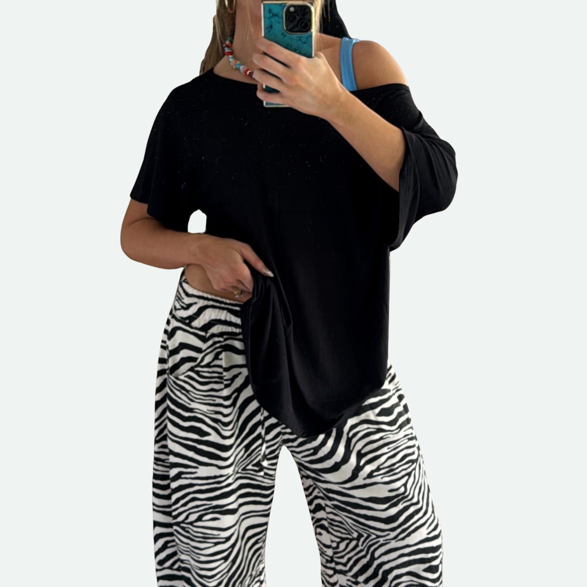the wild card barrel sweatpants (black+tan)