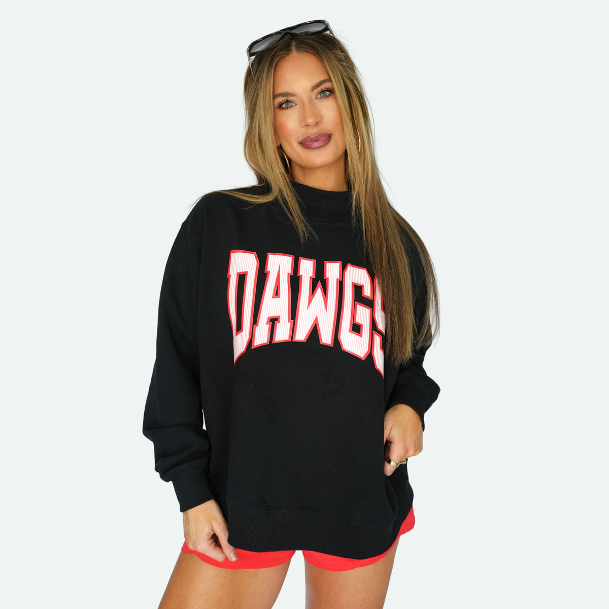dawgs varsity mock neck sweatshirt