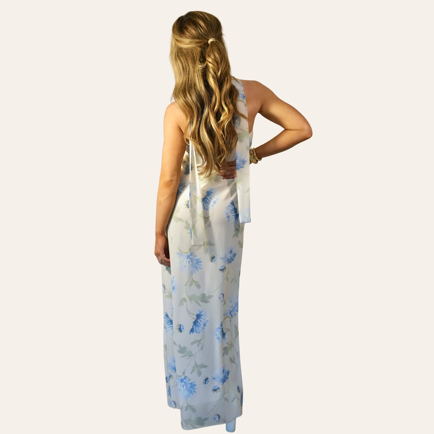 the "hydrangea affair" maxi gown