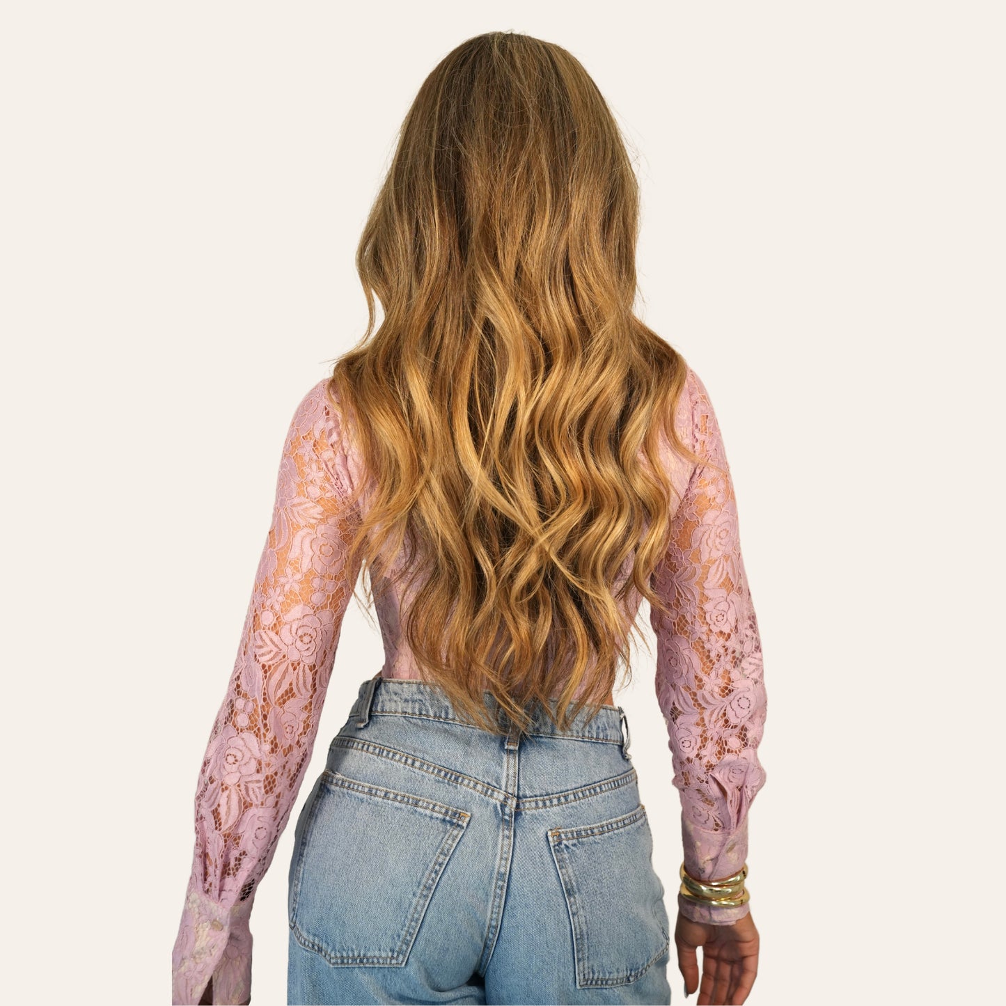 "tea time" pink lace corset top