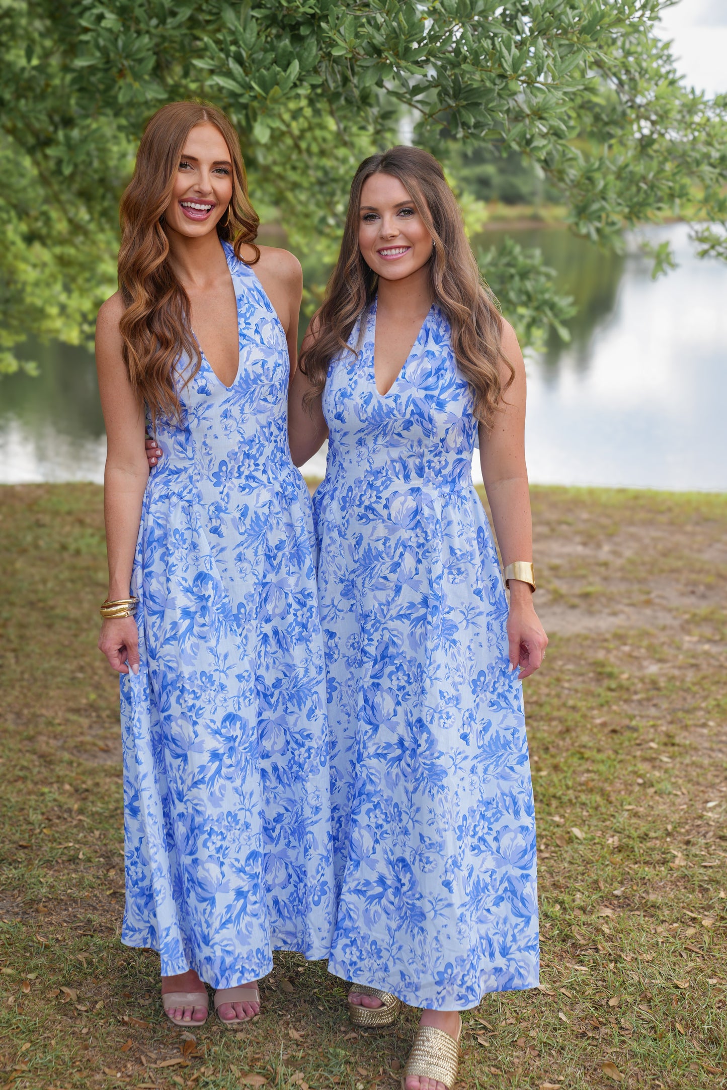 the arabesque in blue dress